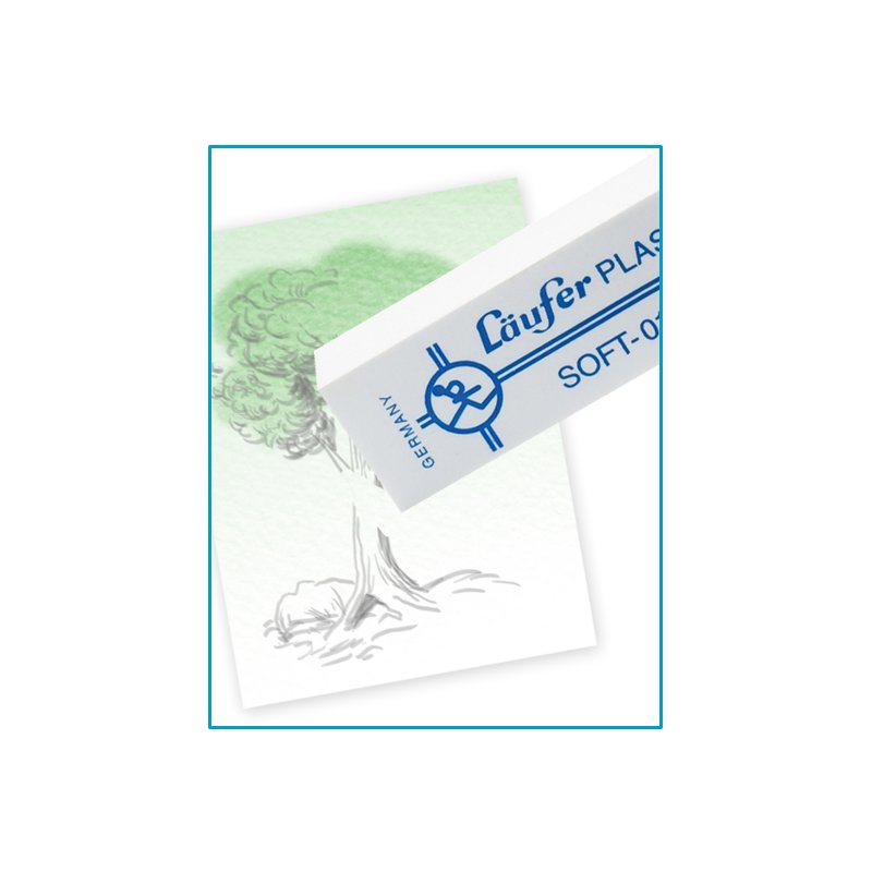 Läufer gomme plastique, souple, blanc, 2 pièces